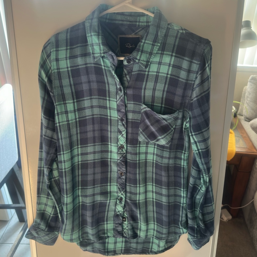 Rails Plaid Flannel Button Down Shirt - XS